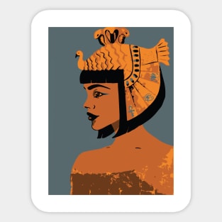 Egyptian Hieroglyphs Queen Sticker